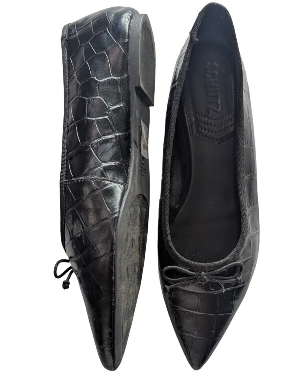 Schutz Arissa Croc Ballet flats Size 6